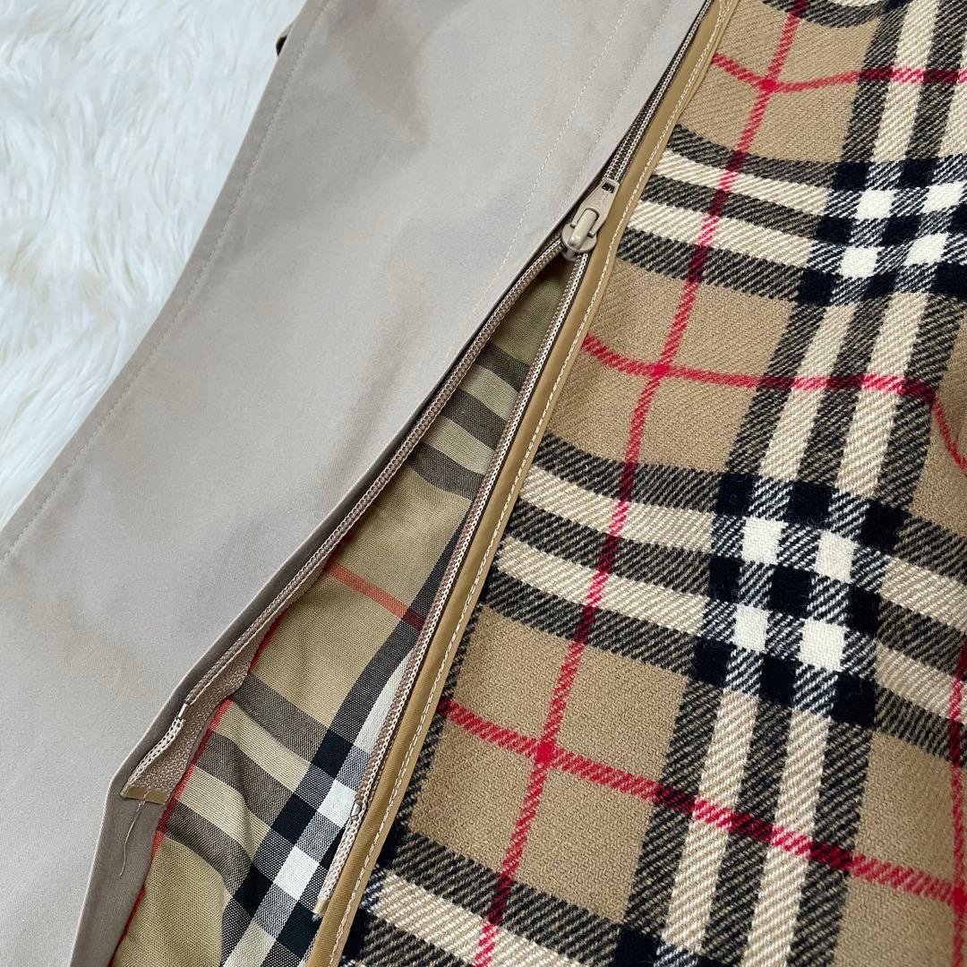 希少色✨バーバリーズ ロングトレンチコート ライナー付 ノバチェック グレージュ