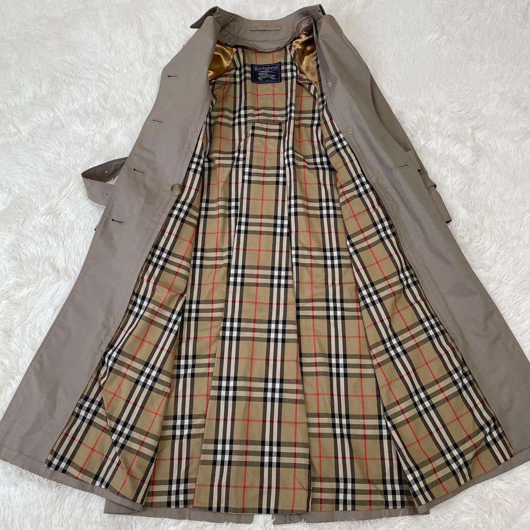 希少色✨バーバリーズ ロングトレンチコート ライナー付 ノバチェック グレージュ