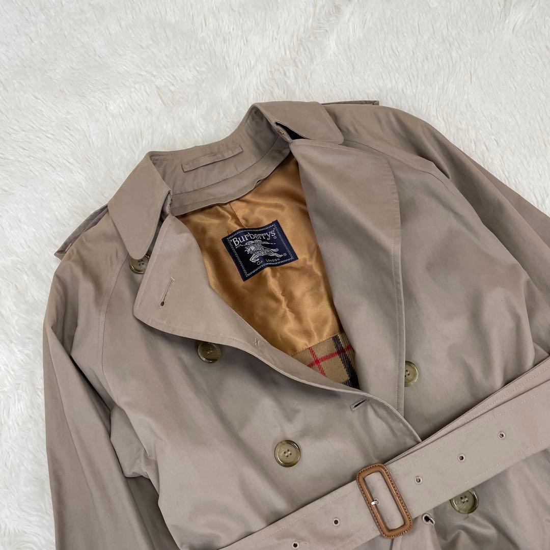 希少色✨バーバリーズ ロングトレンチコート ライナー付 ノバチェック グレージュ