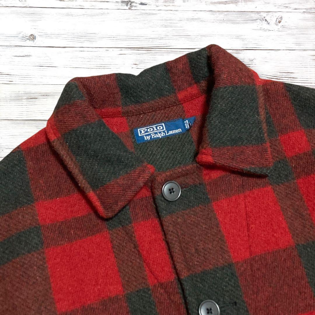 美品 ポロラルフローレン ジャケット チェック 赤 L 1670