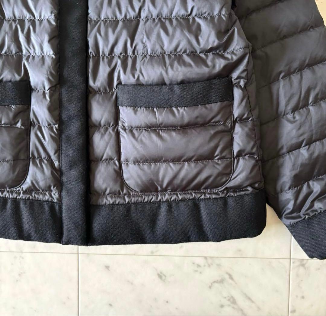 西川ダウン ナノユニバース ノーカラーダウンジャケット