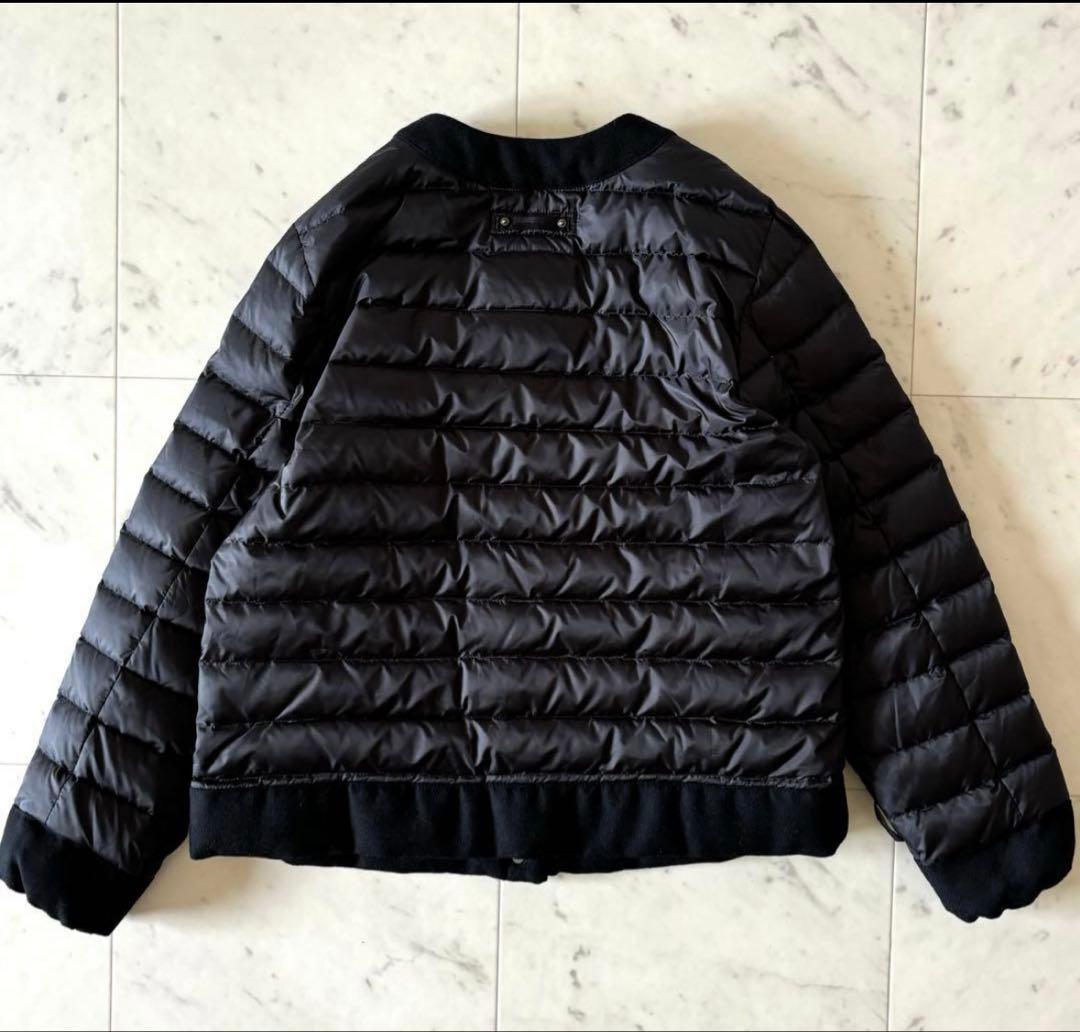 西川ダウン ナノユニバース ノーカラーダウンジャケット