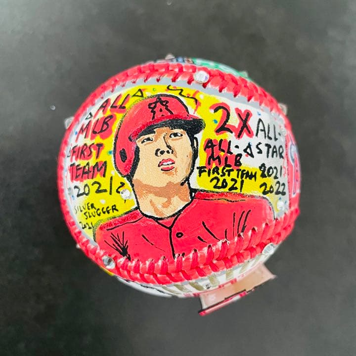 大谷翔平直筆サインボール×チャールズ・ファジーノ