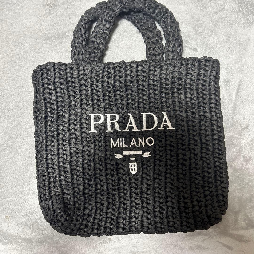 PRADA プラダ♡ブラック かごバッグ　ノベルティ新品