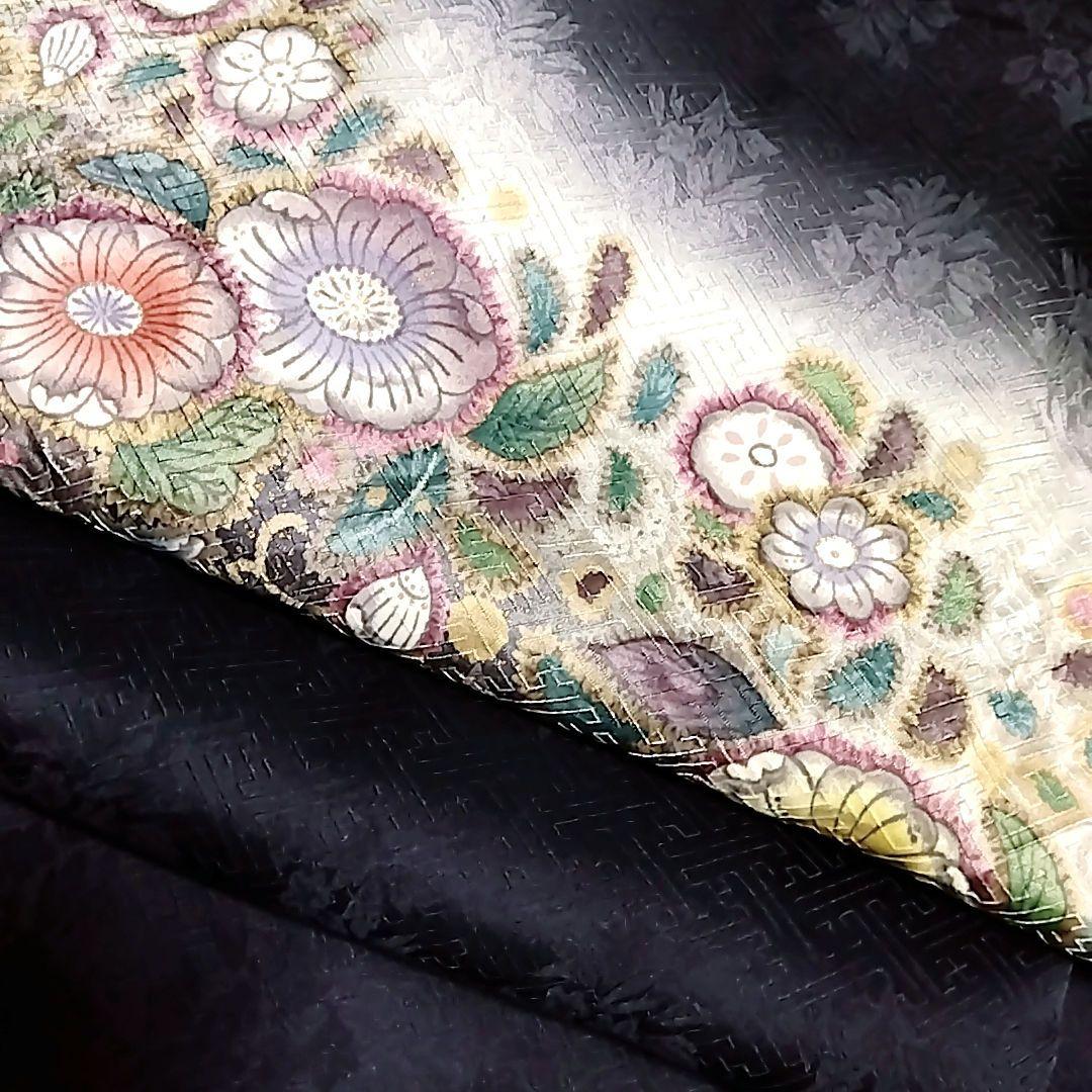 辻ヶ花 訪問着セット 辻が花 セット 袋帯 トールサイズ 紺 辻ケ花