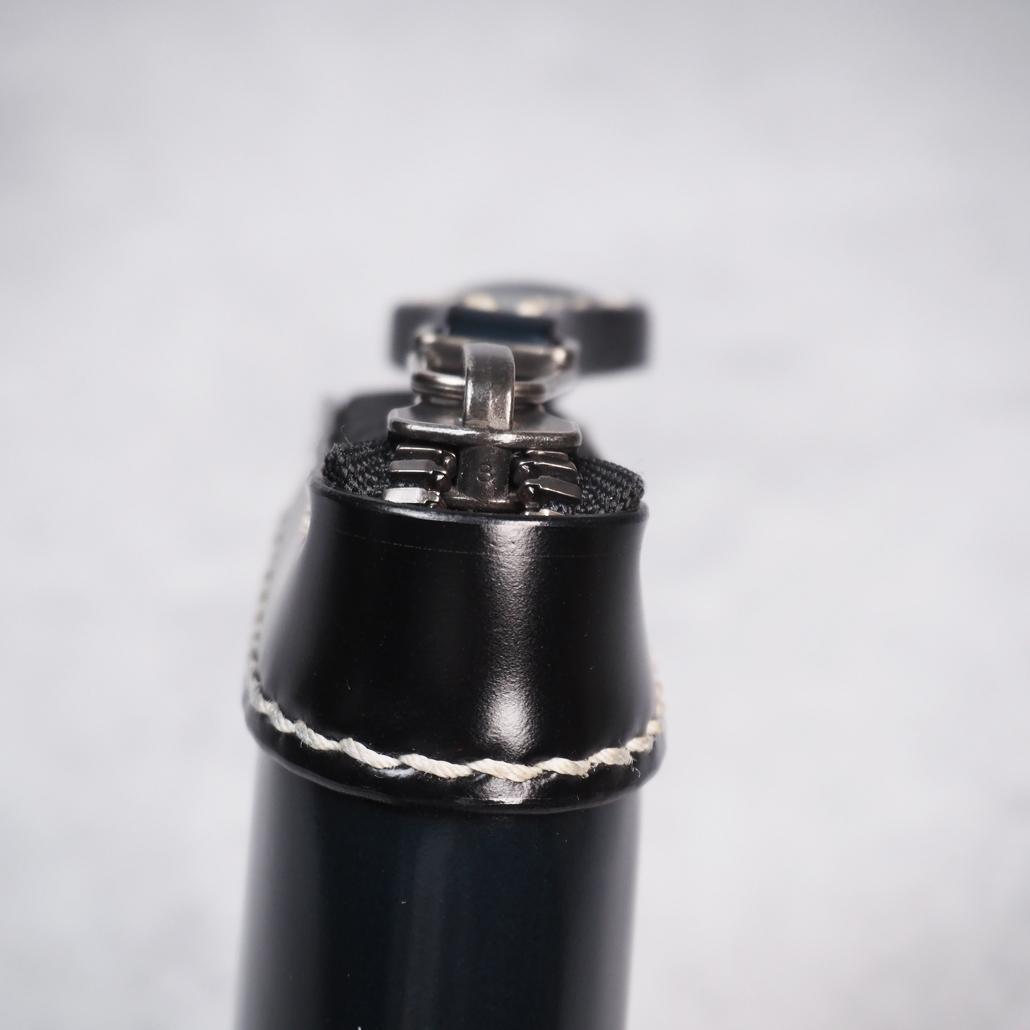 ビーズ屋公ちゃん。 ラウンドジップウォレットミニ コードバン ダブルカット 黒