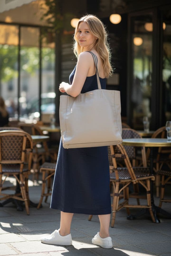 【美品】MIU MIU ミュウミュウ レザートートバッグアイボリー