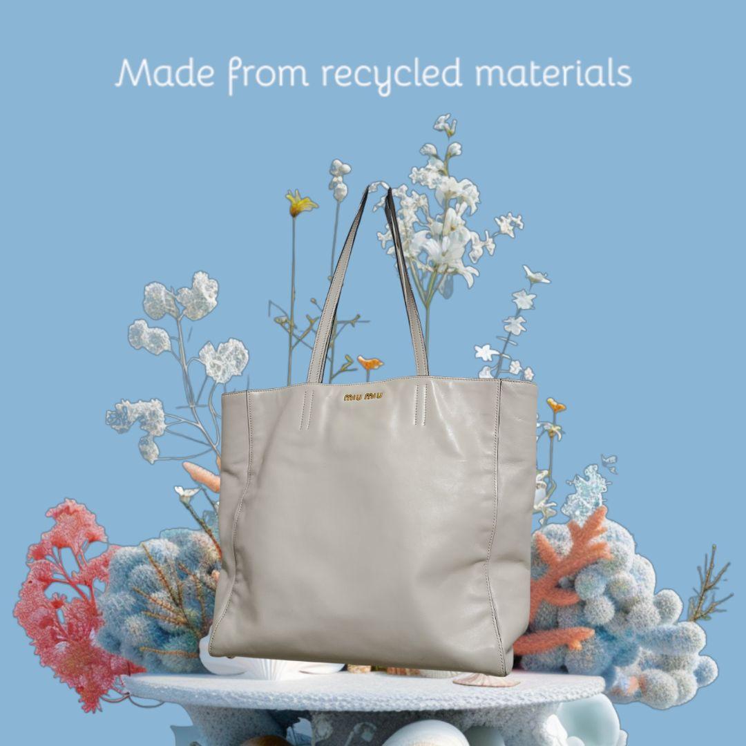 【美品】MIU MIU ミュウミュウ レザートートバッグアイボリー