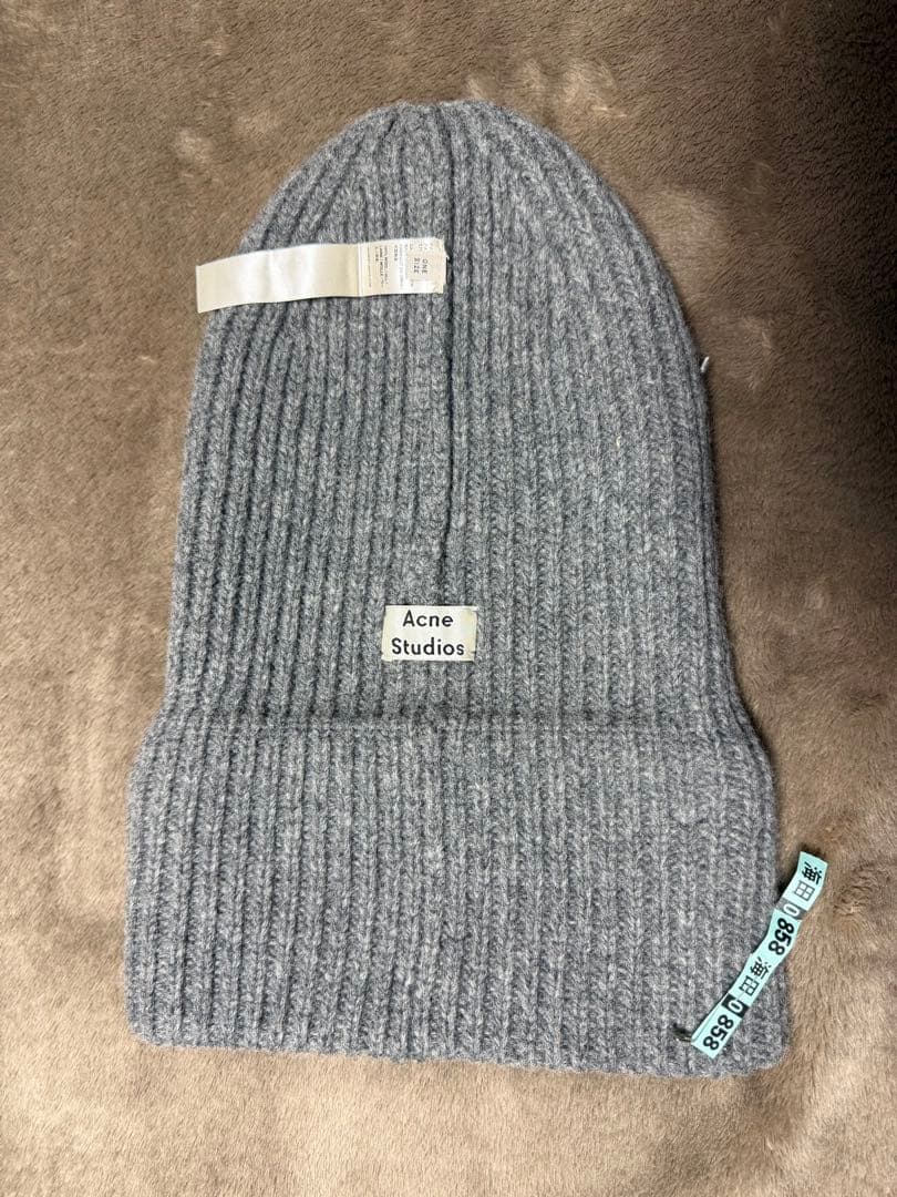 Acne Studios ビーニー ニット帽 グレー 正規品 クリーニング済