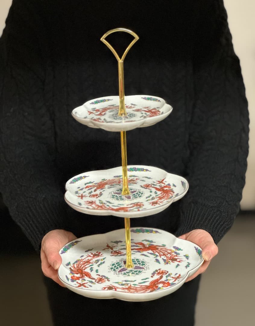 【再々値下げ】　新品　波佐見焼　林九郎窯　青波海鳳凰　アフテヌーンティー