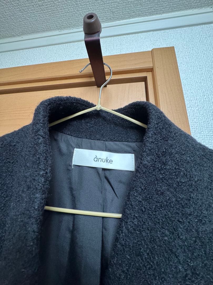 ànuke：Collarless Cocoon Coat：size38