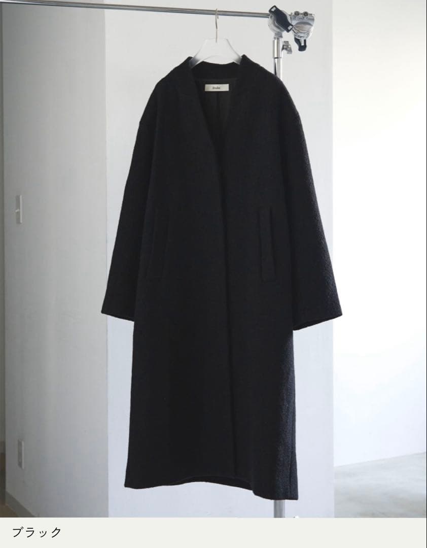 ànuke：Collarless Cocoon Coat：size38