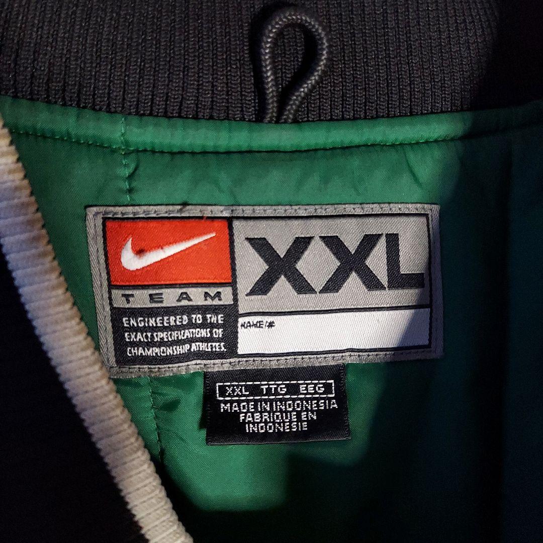 90s オールドナイキ NBA公式 セルティックスナイロンスタジャン XXL緑黒