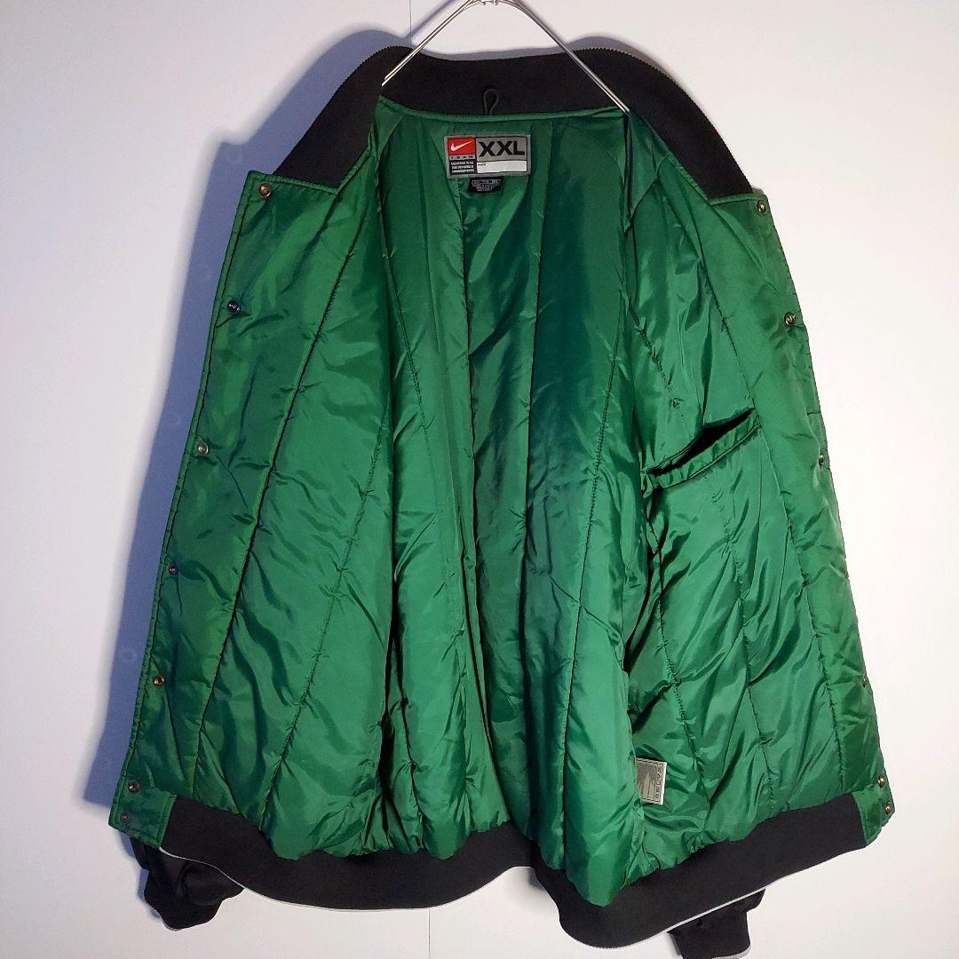90s オールドナイキ NBA公式 セルティックスナイロンスタジャン XXL緑黒