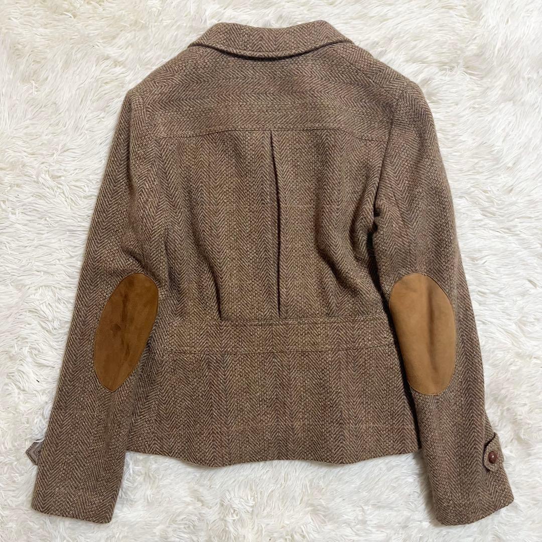 美品 ラルフローレン ヘリンボーン アルパカ テーラードジャケット ツイード L