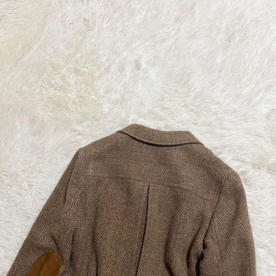 美品 ラルフローレン ヘリンボーン アルパカ テーラードジャケット ツイード L