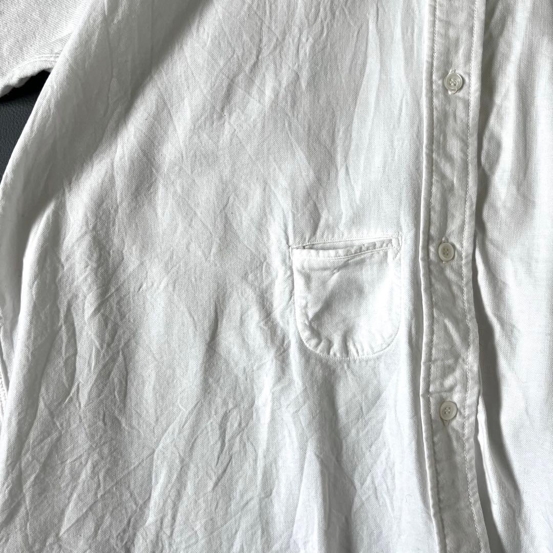 3322【美品】45R シャツワンピース ホワイト全員集合の908スモックドレス