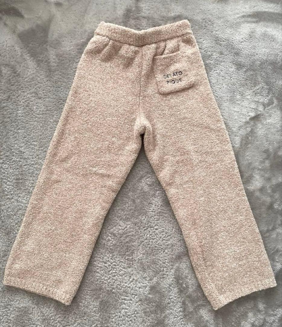 ジェラートピケ　パウダーメランジベアジャガードプルオーバー&ロングパンツセット