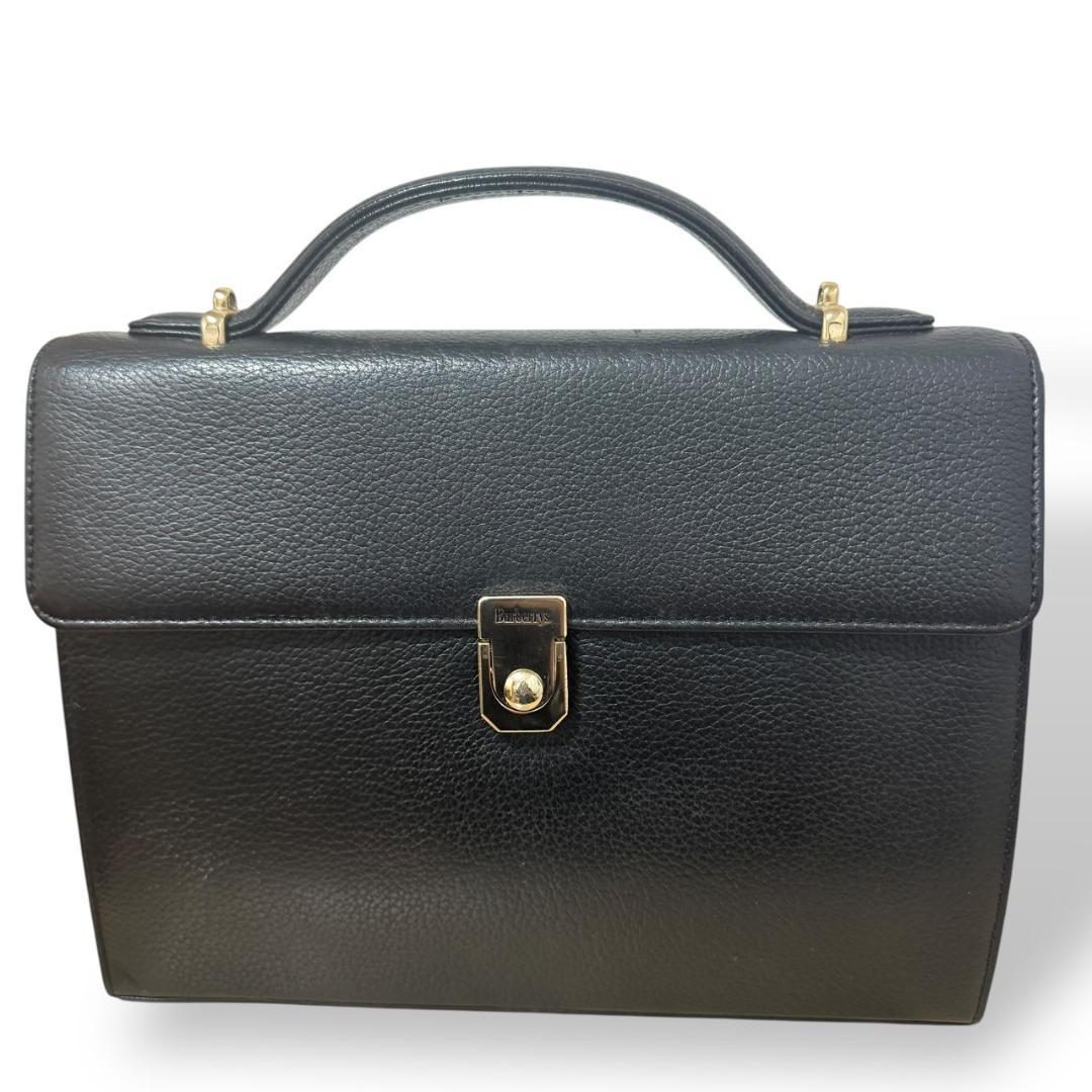 バーバリー　ハンドバッグ　ショルダーバッグ　2WAY　レザー　ノバチェック　黒