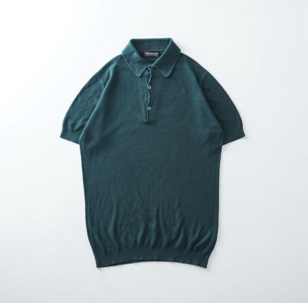JOHN SMEDLEY ダークグリーン ポロシャツ