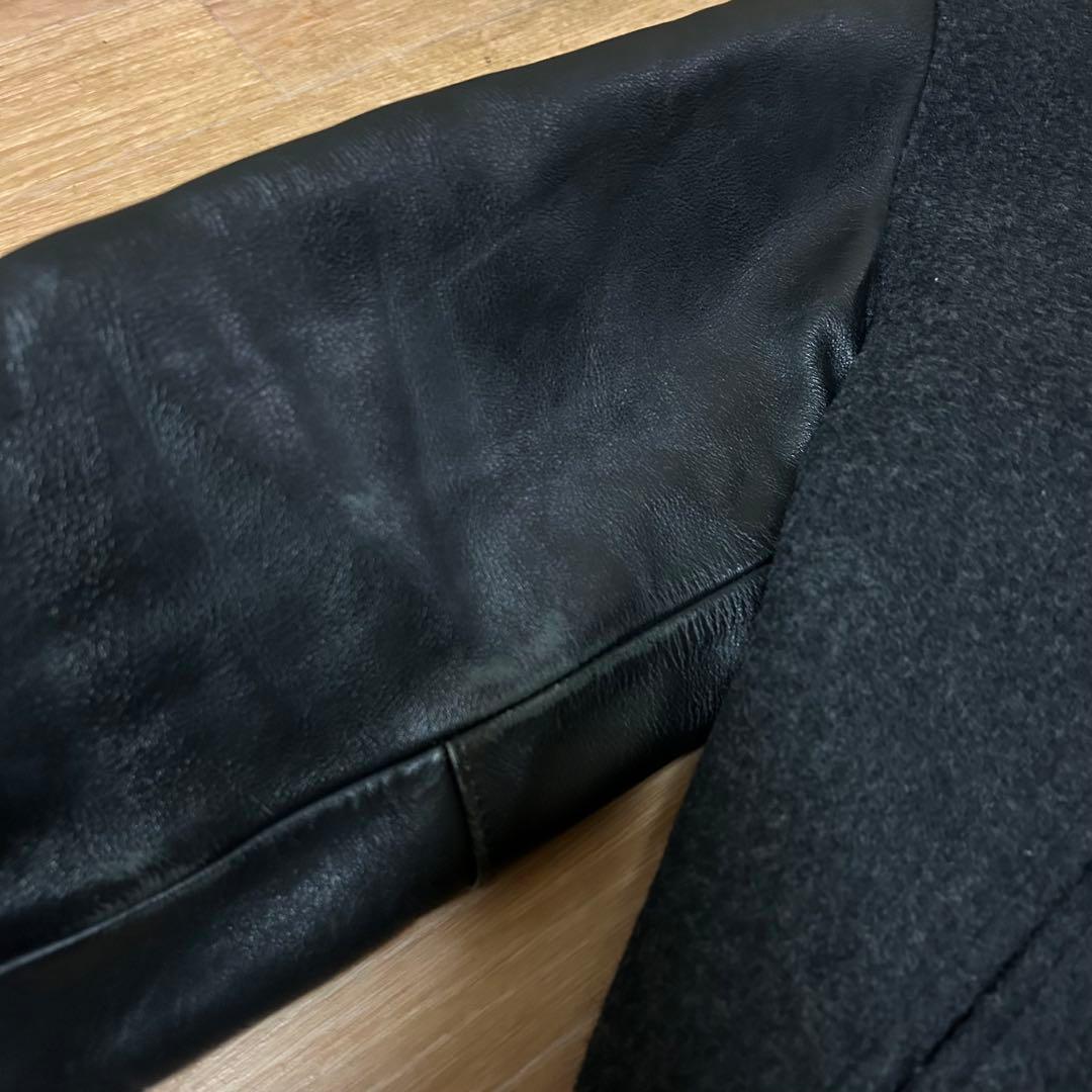 専用 良品 DELUXE CLOTHING 袖レザー スタジャン L