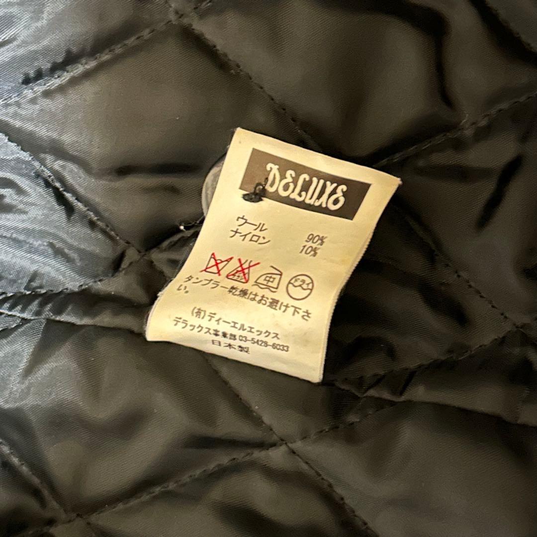 専用 良品 DELUXE CLOTHING 袖レザー スタジャン L