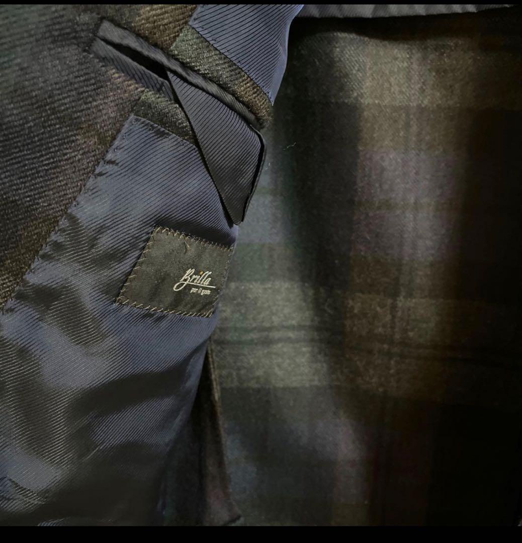 Brilla per il gusto ジャケット　ネイビーグリーンブラウン46