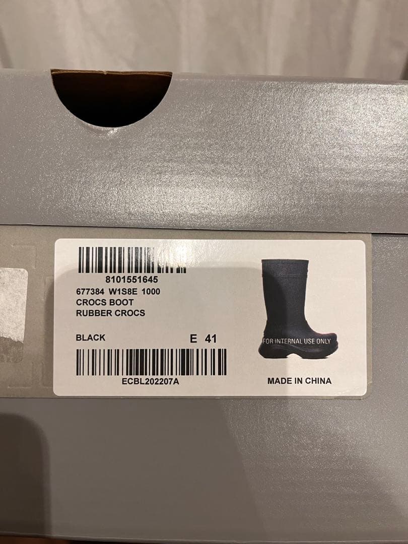 【美品】BALENCIAGA crocs boots 41 BLACK