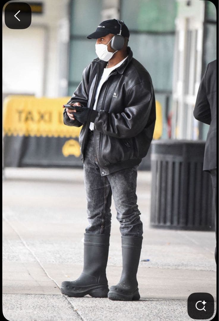 【美品】BALENCIAGA crocs boots 41 BLACK