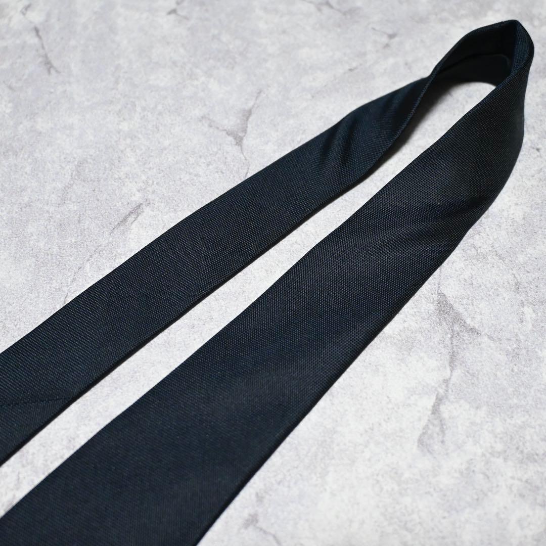 【美品】 CELINE セリーヌ ソリッド ダークネイビー ネクタイ