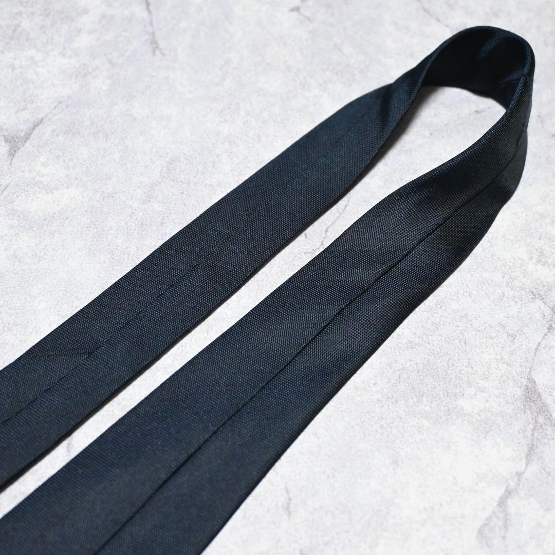 【美品】 CELINE セリーヌ ソリッド ダークネイビー ネクタイ