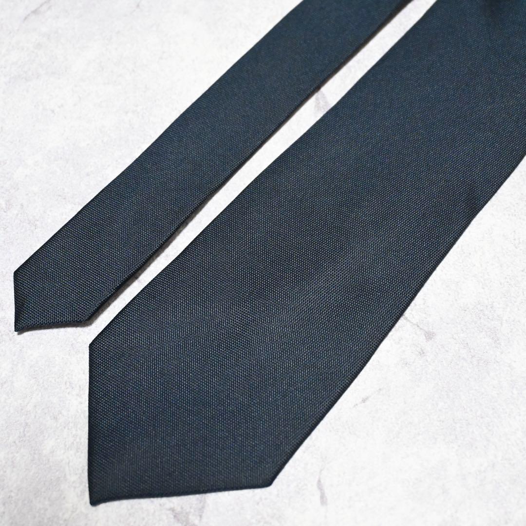 【美品】 CELINE セリーヌ ソリッド ダークネイビー ネクタイ