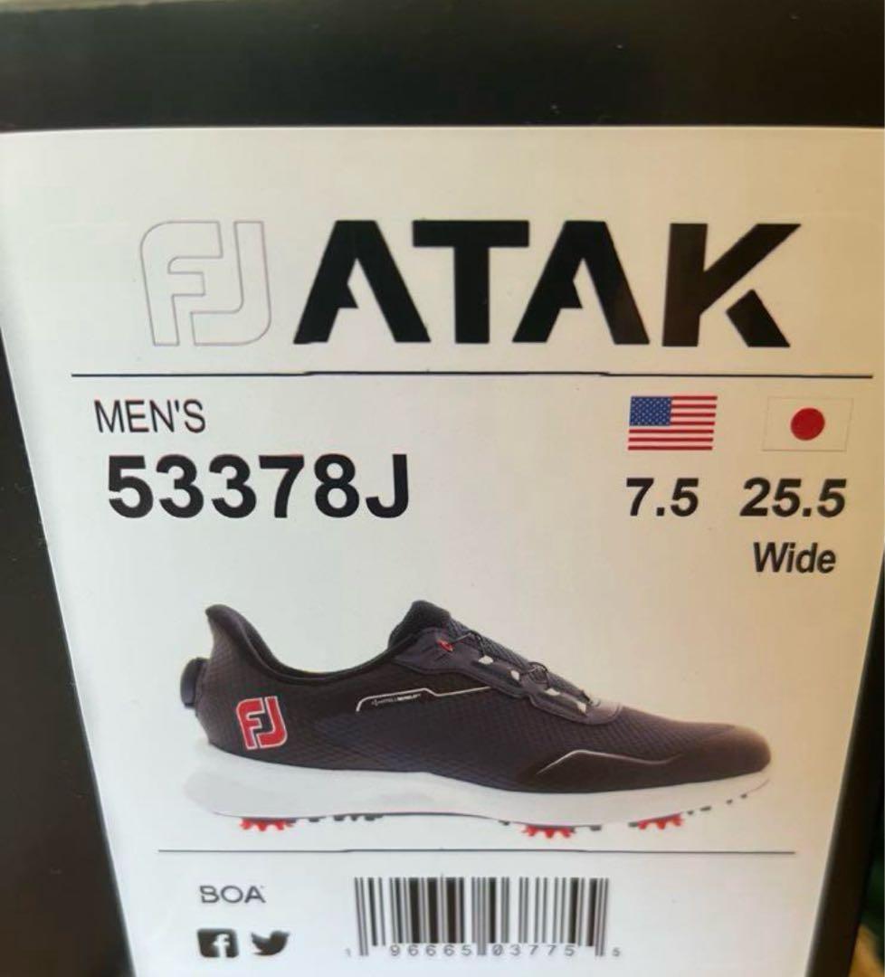 新品　25.5cm フットジョイ ゴルフシューズ　ネイビー