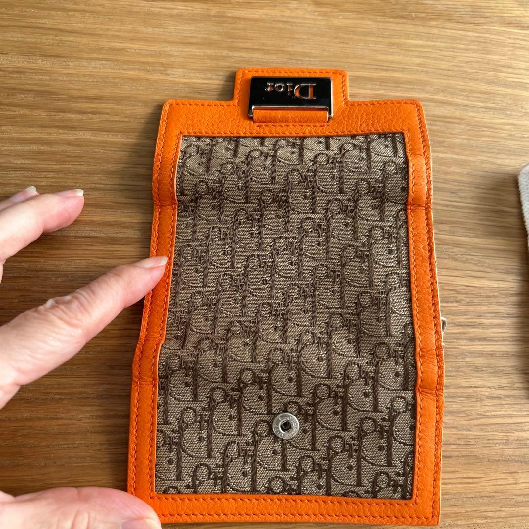 新品Dior キーケース オレンジ/ブラウン