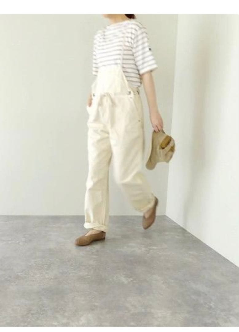 KAPITAL キャピタル　薄キャンバスウェルダーオーバーオール　アイボリー