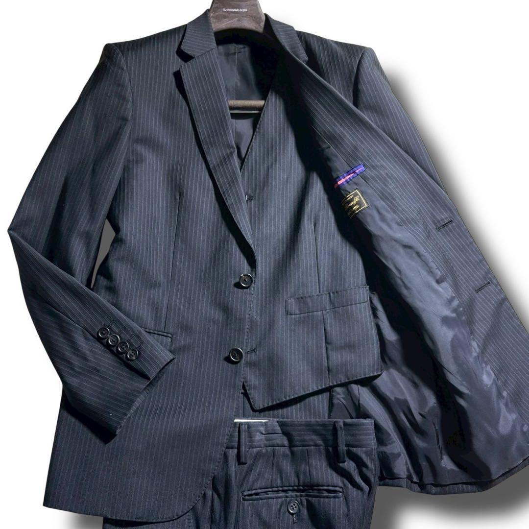 ポールスミス×ロロピアーナ 3ピース スーツ ストライプ SOHO FIT M