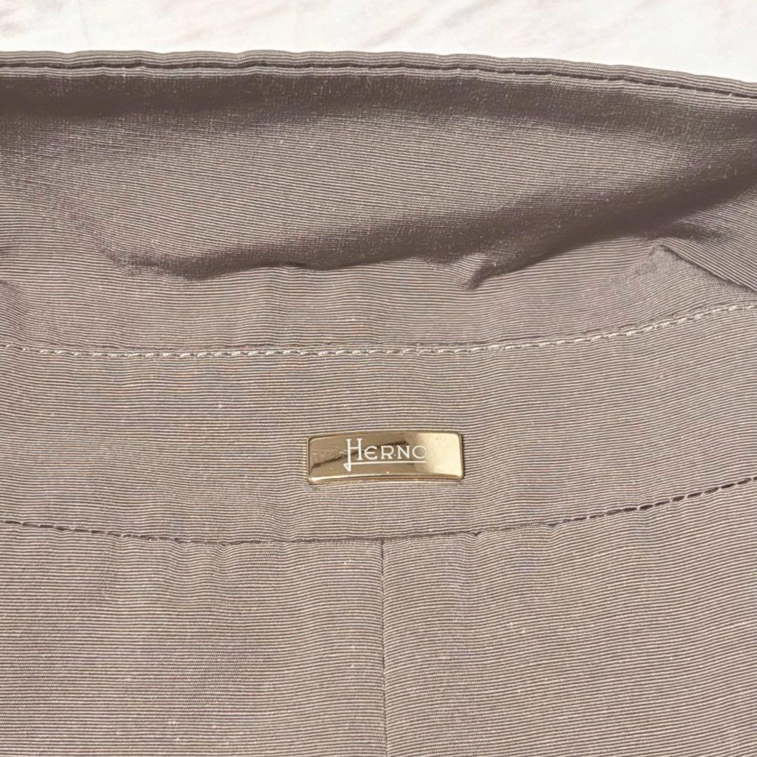 【美品】Herno ヘルノ ライトチェスターコート イタリア製 グレージュ 比翼