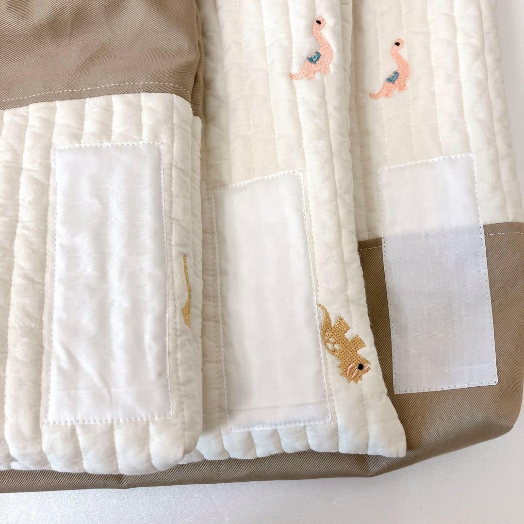 レッスンバッグ 上履き入れ　 体操服袋　ヌビ恐竜刺繍