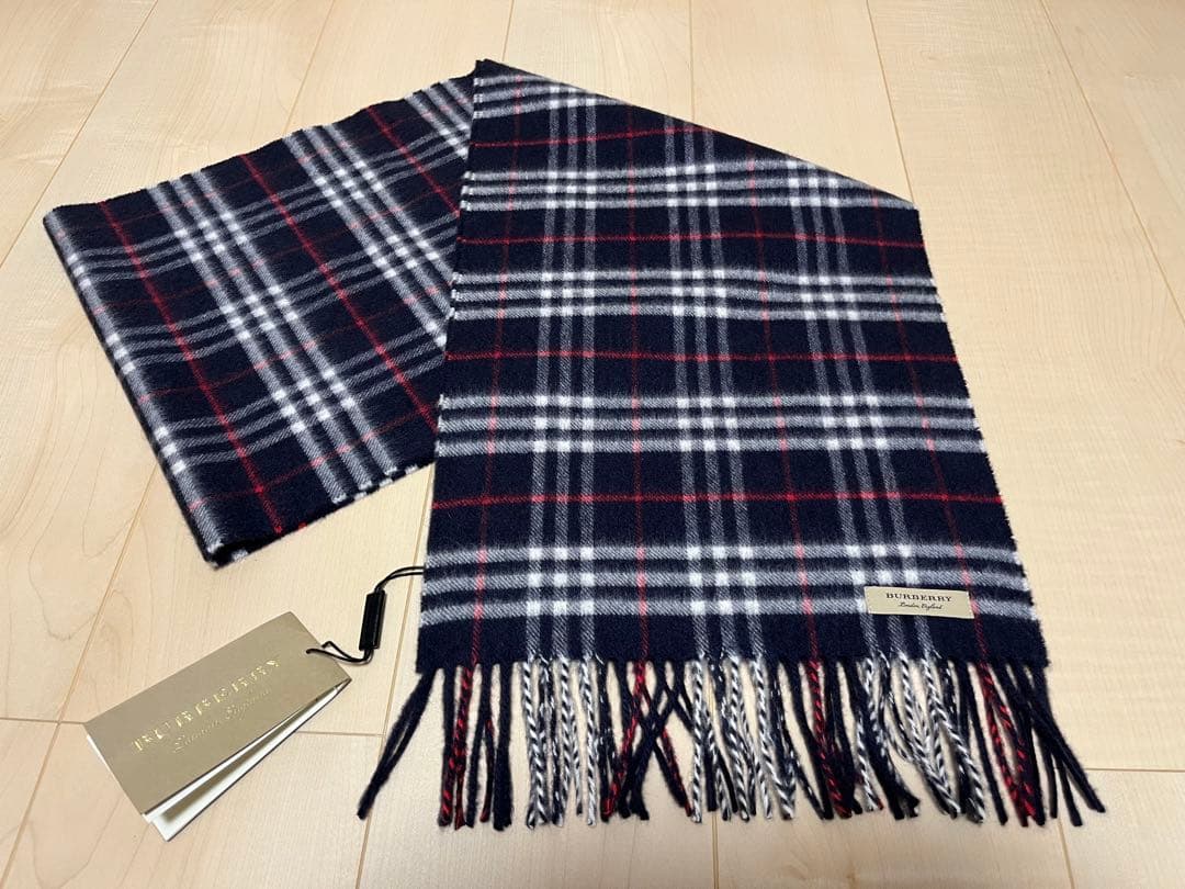 BURBERRY　バーバリー　マフラー　カシミア100％ タグ付き未使用品