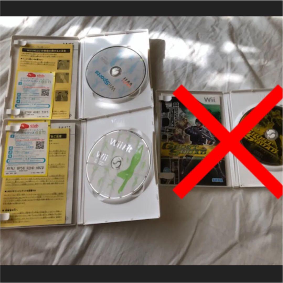 Wii本体+ソフト2枚+メモリーカード