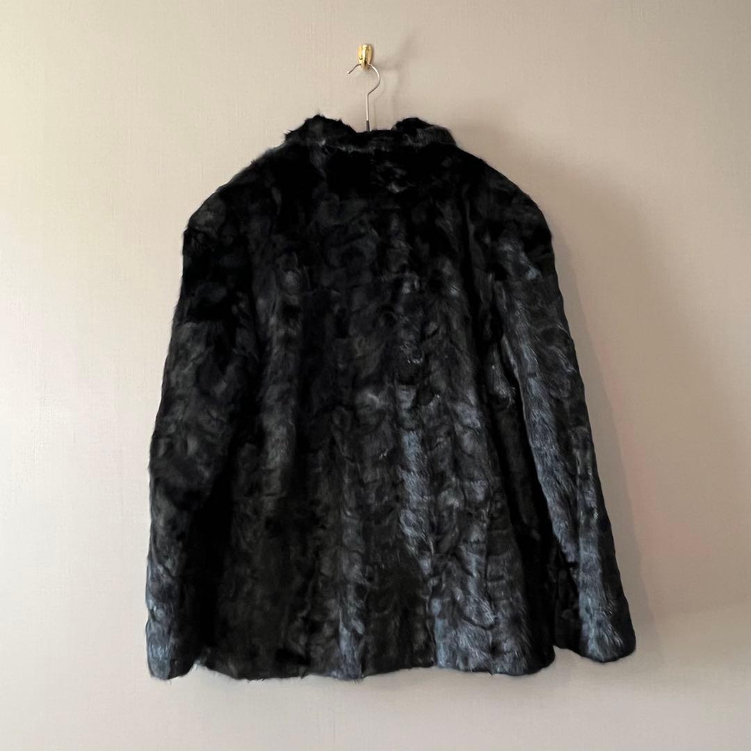 サガミンク　高級リアルミンクファーコート　ショート丈 黒 M 上質　毛皮　短丈