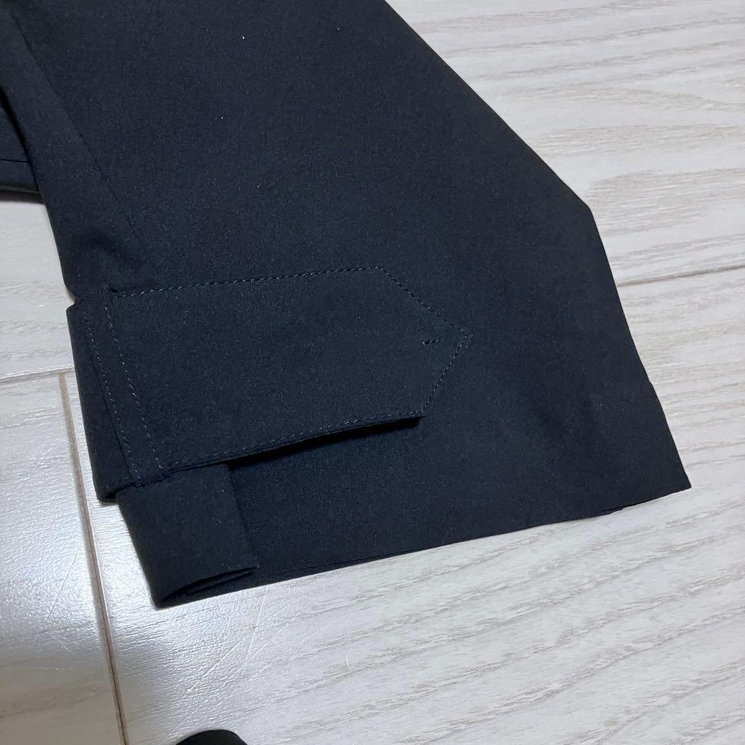 【タグ付】SOLOV トレンチコート　レインコート 黒　フーディ　ベルト　1