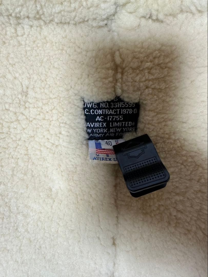 AVIREX Ｂ-3 ムートンジャケット★米国製サイズ40