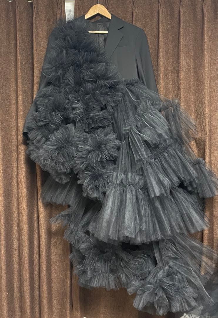 希少　Act N°1 アクトヌメロウーノ　フリル　ジャケット　黒