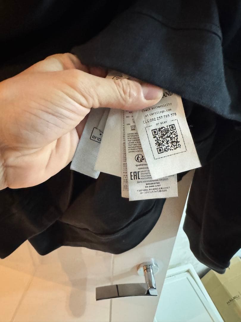 STONE  ブラック 長袖カットソー XL