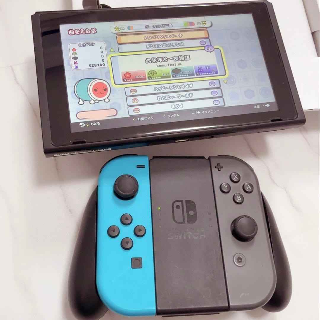 Nintendo Switch 本体 箱付き 太鼓の達人カセット付き