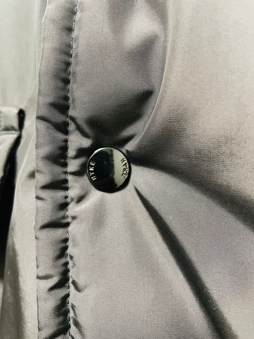 HYKE中綿ロングコート　ブラック