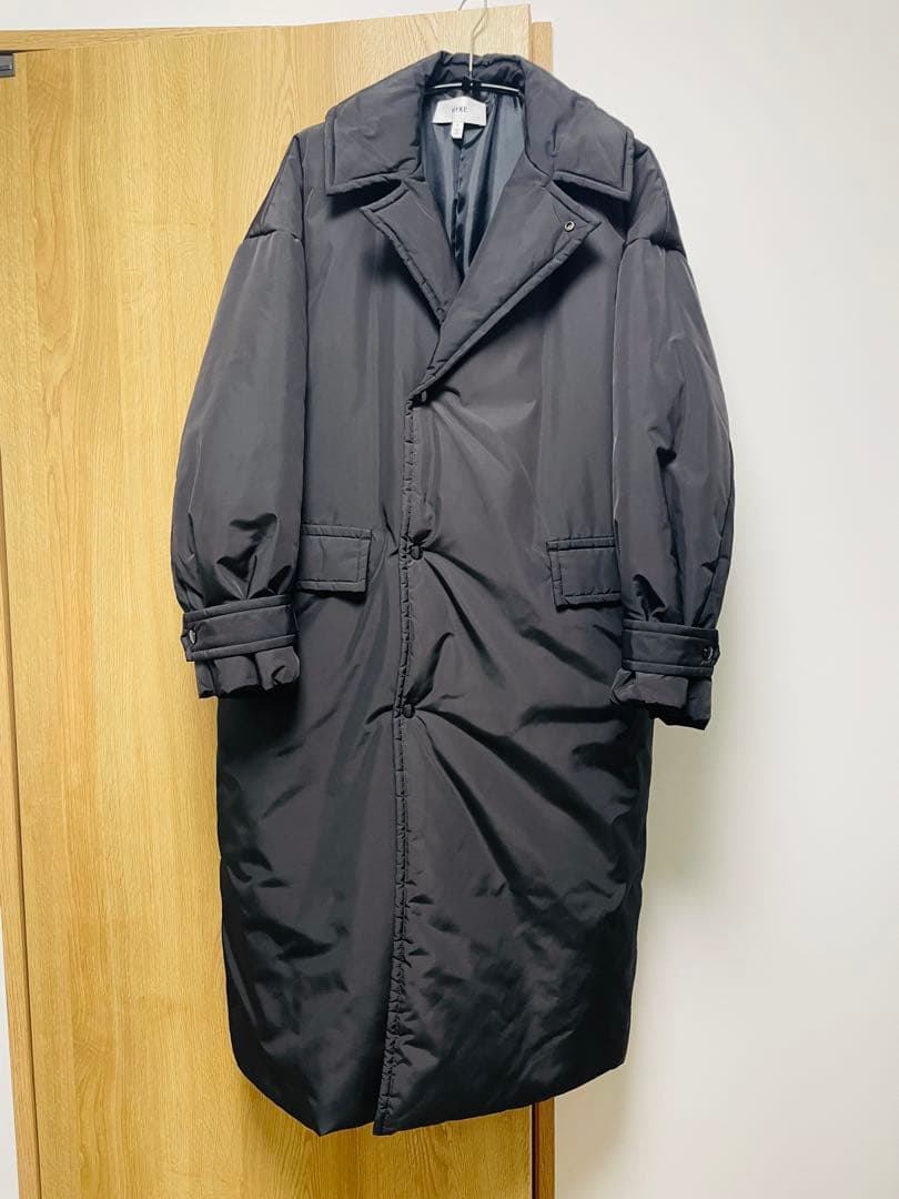 HYKE中綿ロングコート　ブラック