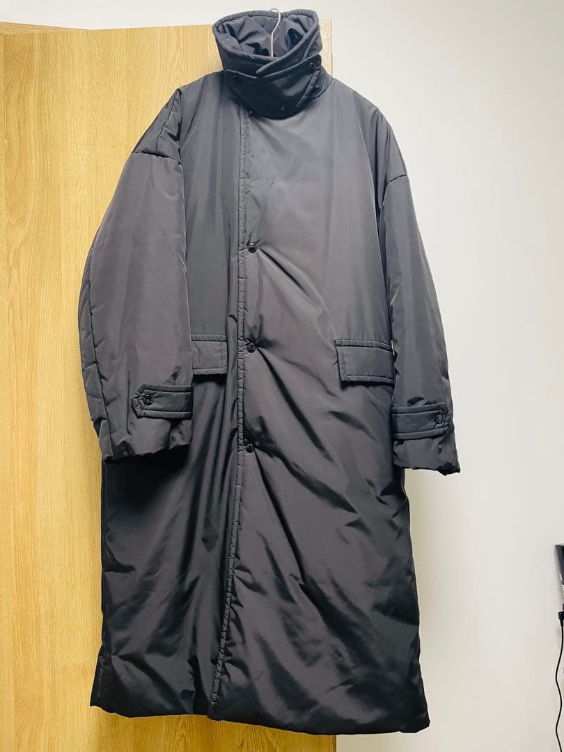 HYKE中綿ロングコート　ブラック