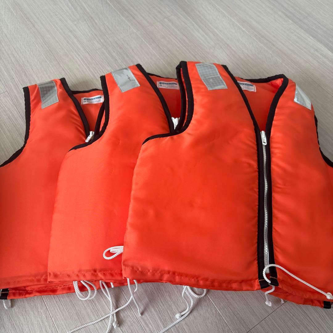 作業用救命胴衣　桜マーク付き　３着セット